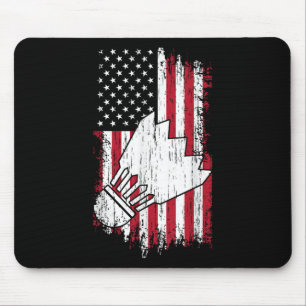 Badminton - USA Amerikansk Flagga Badminton Tees K Musmatta