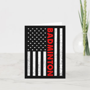 Badminton USA flagga Graphic Badminton Player Shut Kort