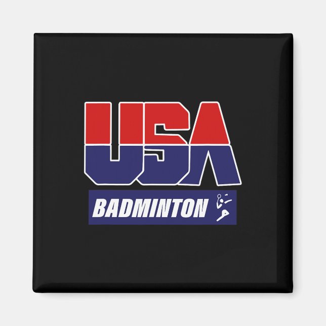 Badminton Usa Magnet (Framsidan)
