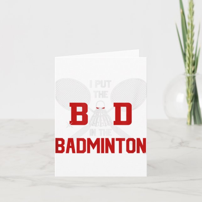 Badminton utan mitt onda är Minton Kort (Framsida)