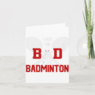 Badminton utan mitt onda är Minton Kort
