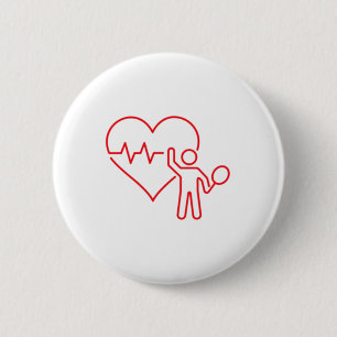 Badminton Valentines day Heartslag min Valentine Knapp