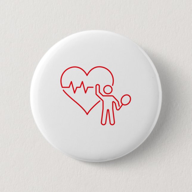 Badminton Valentines day Heartslag min Valentine Knapp (Framsida)