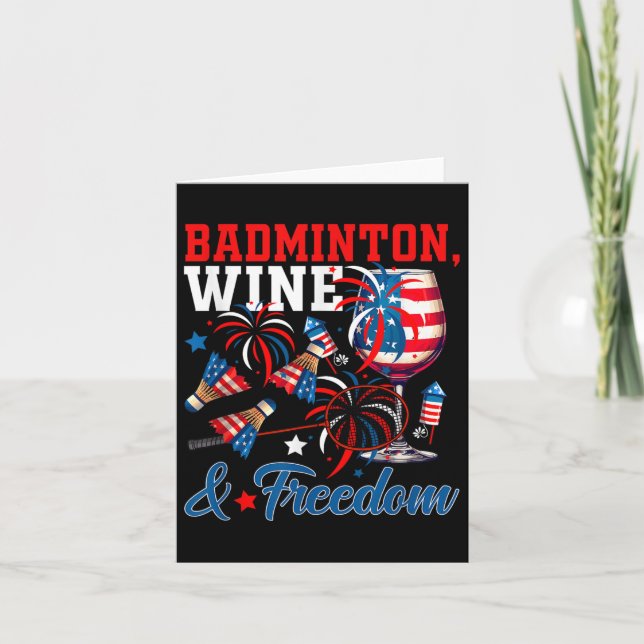 Badminton Vin och Frihet 4:e juli-pjäsen Kort (Framsida)