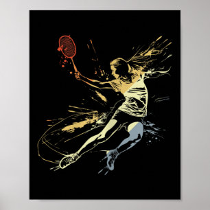 Badminton Woman Grafulli Shuttle Game for Girls Poster