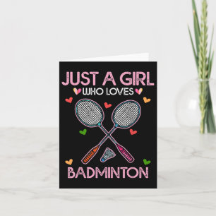 Badmintonälskare Damtröja Bara En Tjej Som Älskar Kort