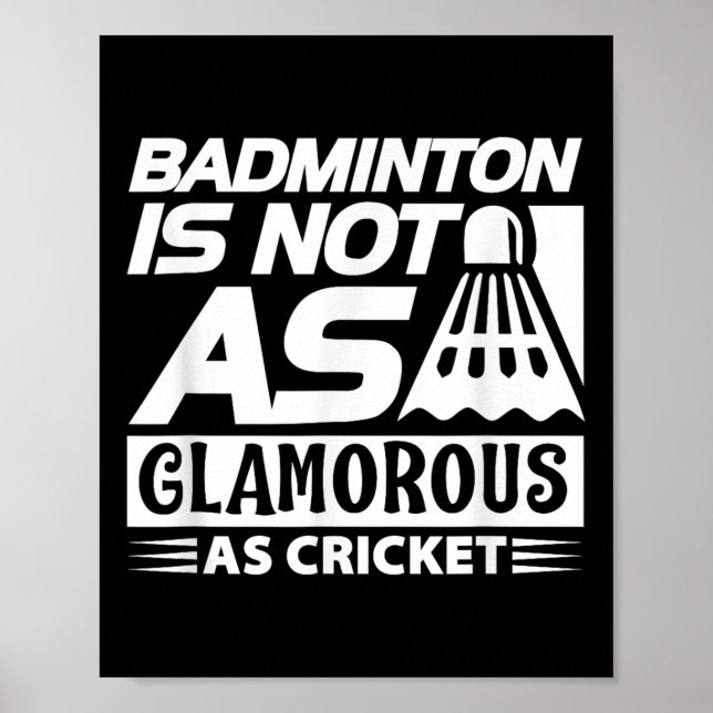Badmintonälskare rolig - Badminton är inte lika gl Poster (Framsidan)