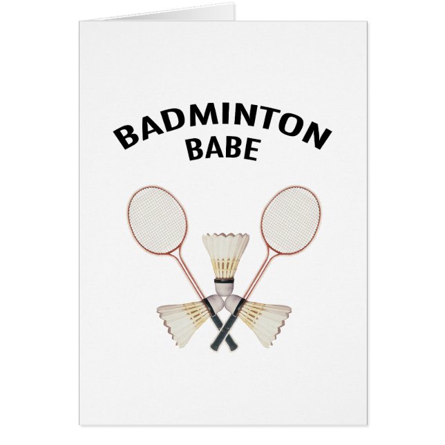 BadmintonBabe Hälsningskort (Framsidan)