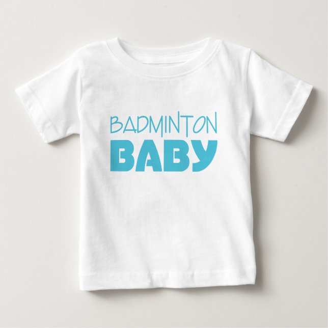 Badmintonbabybära (blått) t shirt (Framsida)