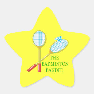 Badmintonbanditen Stjärnformat Klistermärke