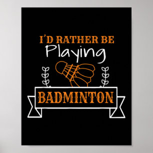Badmintonbollsgrafik för en badmintonspelare, dåli poster