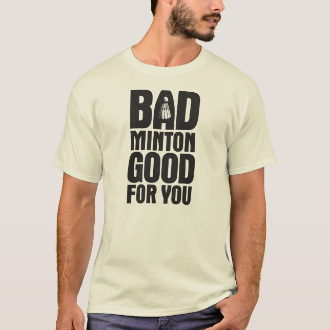 BadMintonbra för dig T-shirt (Framsida)