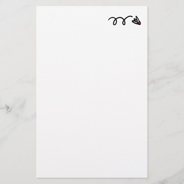 Badmintonbrevpapperpapper för handstil märker etc. brevpapper (Framsida)