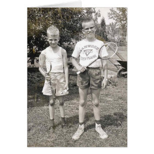 Badmintonbröder från 60-tal hälsningskort