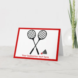 Badmintongåvor, racquet och kort