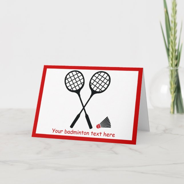 Badmintongåvor, racquet och kort (Framsida)