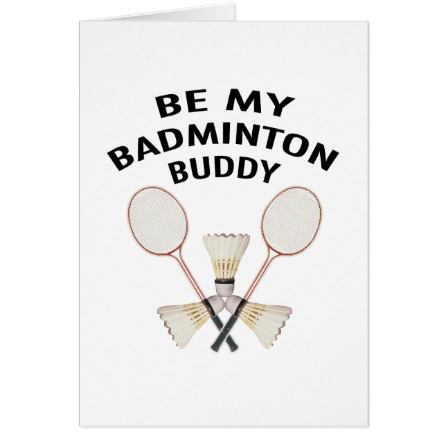 Badmintonkompisar Hälsningskort (Framsidan)
