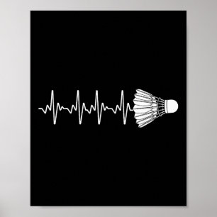 Badmintonkonst för män Kvinnor Badmintonälskare Ba Poster