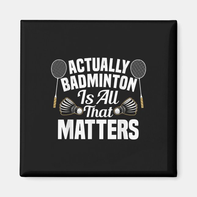 Badmintonlag match S Shuttle Badmintonspelare  Magnet (Framsidan)