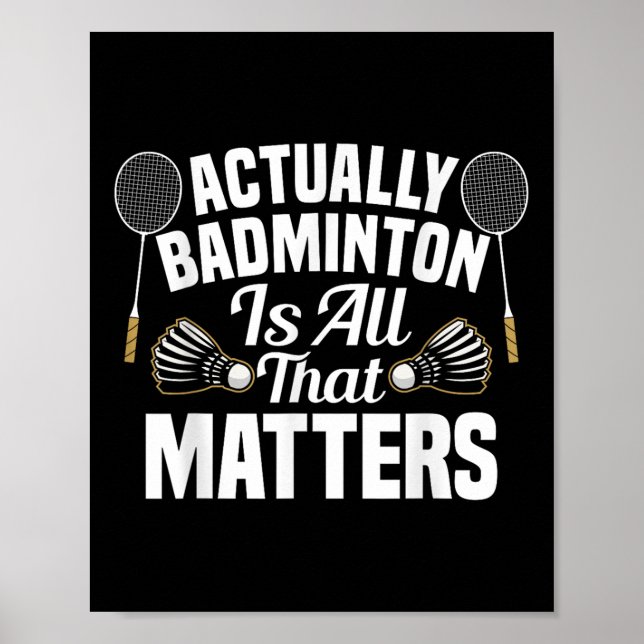 Badmintonlagmatch S Shuttle Badmintonspelare  Poster (Framsidan)