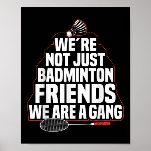 Badmintonlagsspel En grupp shuttle-spelare badmint Poster