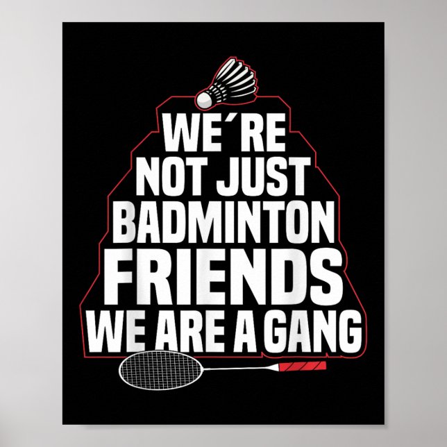 Badmintonlagsspel En grupp shuttle-spelare badmint Poster (Framsidan)