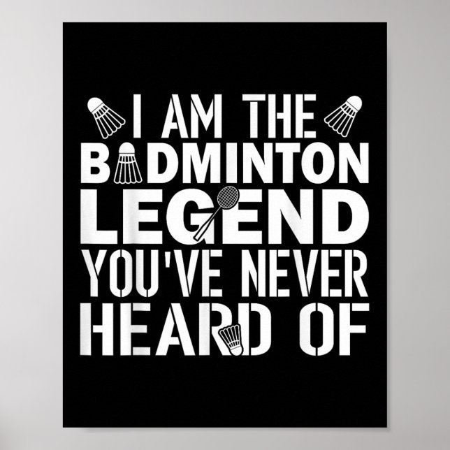 Badmintonlegenden du aldrig hört talas om coach-ou poster (Framsidan)