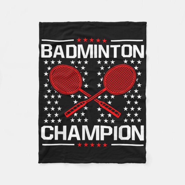 Badmintonmästare Badmintonspelare Shuttle Sport Fleecefilt (Framsidan)