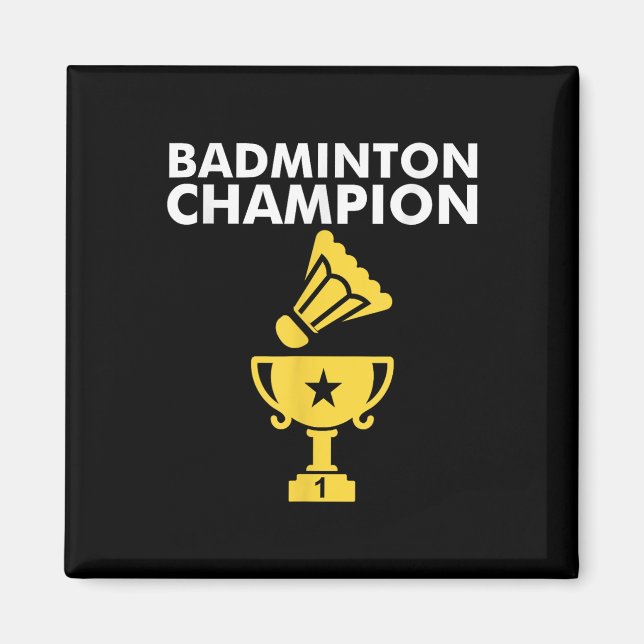 Badmintonmästare Birdie  Magnet (Framsidan)