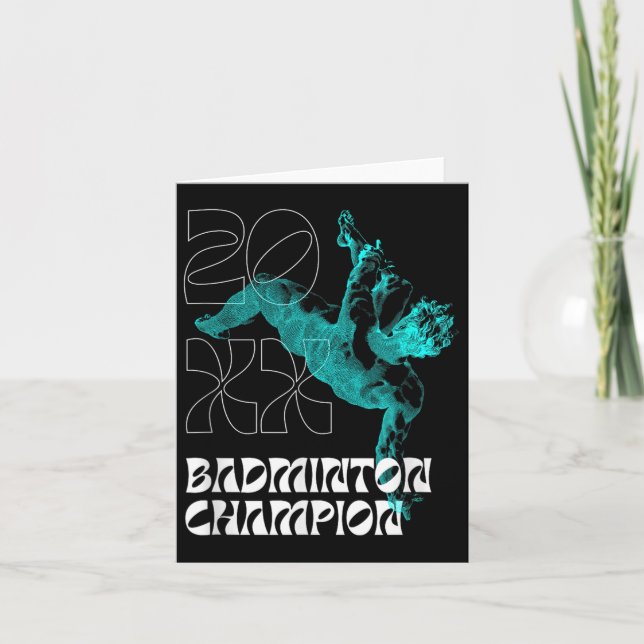 Badmintonmästare Racketschuttelturnering Vinnare Kort (Framsida)