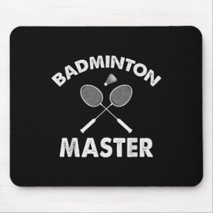 Badmintonmästare Rolig Badmintonspelare Fjäderboll Musmatta