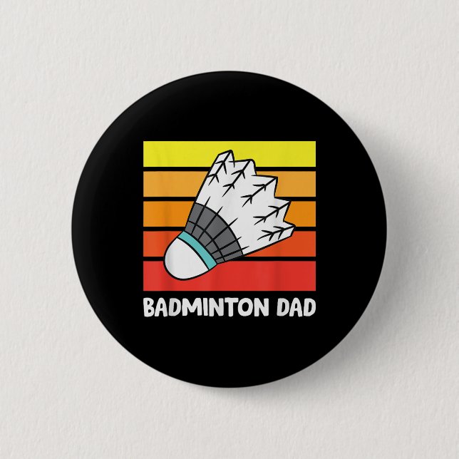 Badmintonpappa Rolig Badmintonfar  Knapp (Framsida)