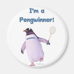 Badmintonpingvin Magnet