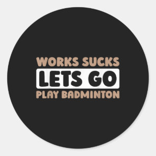 Badmintonplan Racket Spelare - Rackethold Shutt Runt Klistermärke