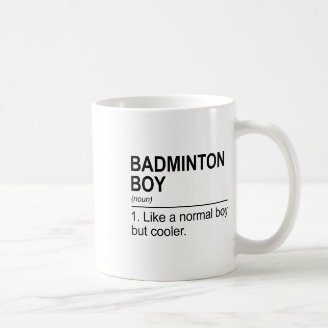Badmintonpojke Substantiv Definition Badmintonboll Kaffemugg (Höger)