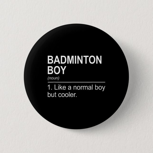 Badmintonpojke Substantiv Definition Badmintonboll Knapp (Framsida)