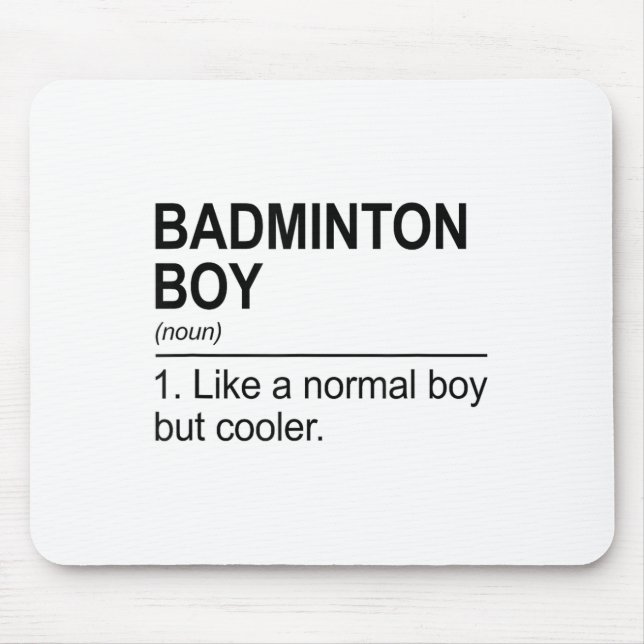 Badmintonpojke Substantiv Definition Badmintonboll Musmatta (Framsidan)