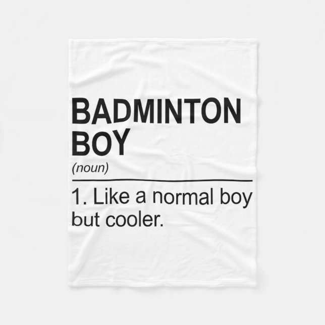 Badmintonpojke Substantiv Definition Flygande Badm Fleecefilt (Framsidan)