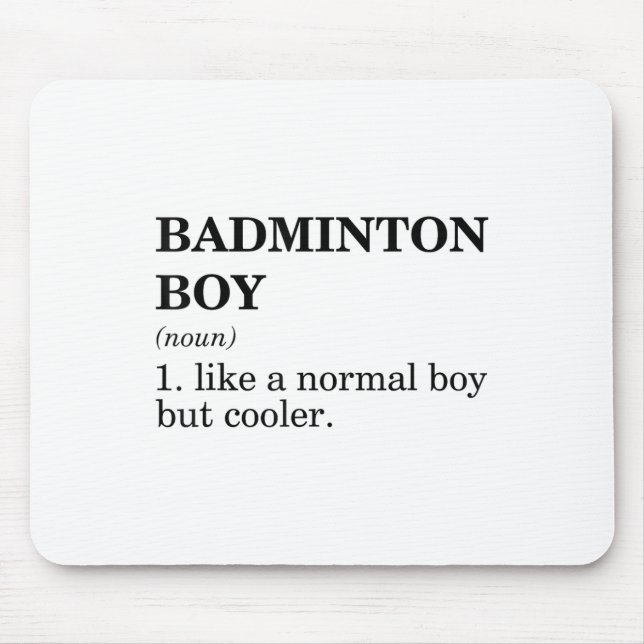 Badmintonpojke Substantiv Definition Shuttle Badmi Musmatta (Framsidan)