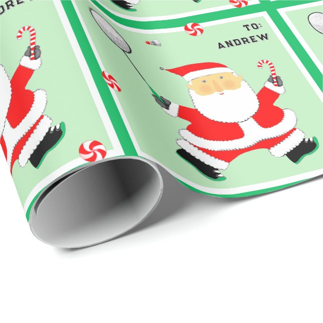 Badmintonpresent för helgen presentpapper (Rullad Hörn)