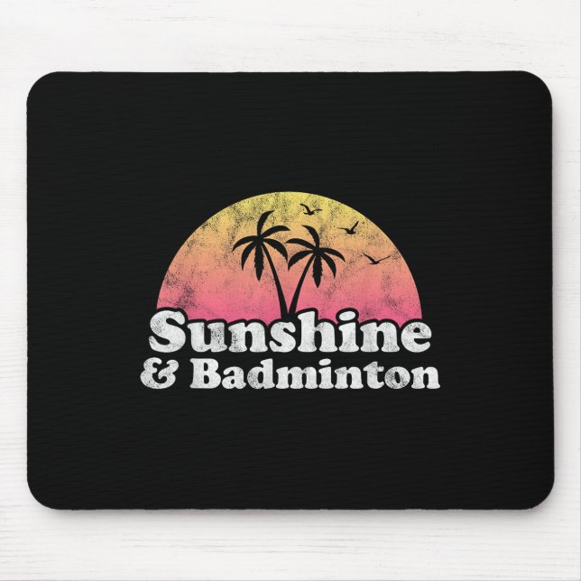 Badmintonpresent - Solsken Och Badminton För Män K Musmatta (Framsidan)