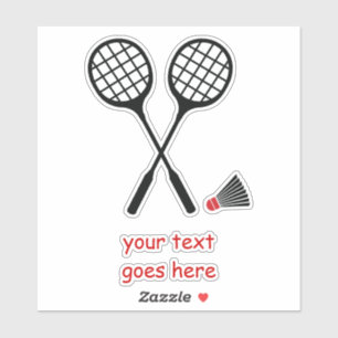 Badmintonpresenter, racquet och shuttlecock klistermärken