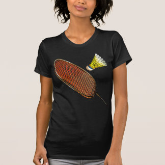 Badmintonracket och shuttlecock t-shirt