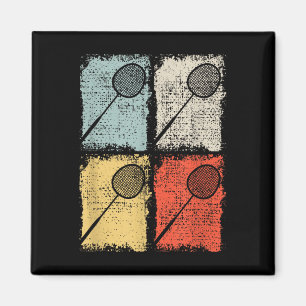 Badmintonracket Retro Badmintonspelare,badminton Magnet