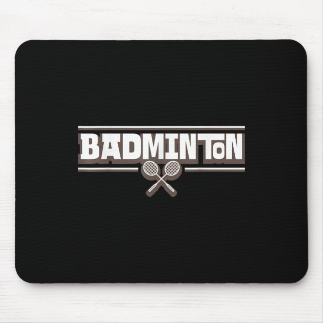 Badmintonracket - Rolig badmintonspelare  Musmatta (Framsidan)