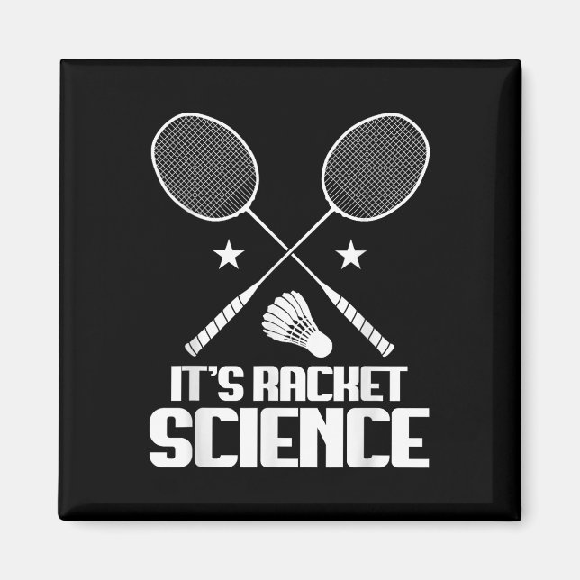 Badmintonracket Vetenskap Shuttle Spelare Badminto Magnet (Framsidan)