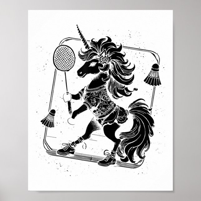 Badmintonspelare badboll  poster (Framsidan)