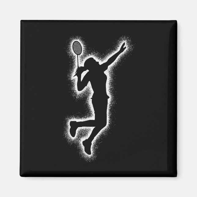 Badmintonspelare Badminton för flickor och barn Sh Magnet (Framsidan)