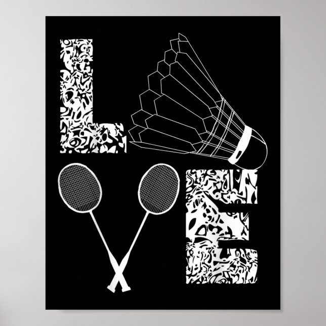 Badmintonspelare Badmintonälskare Shuttle  Poster (Framsidan)