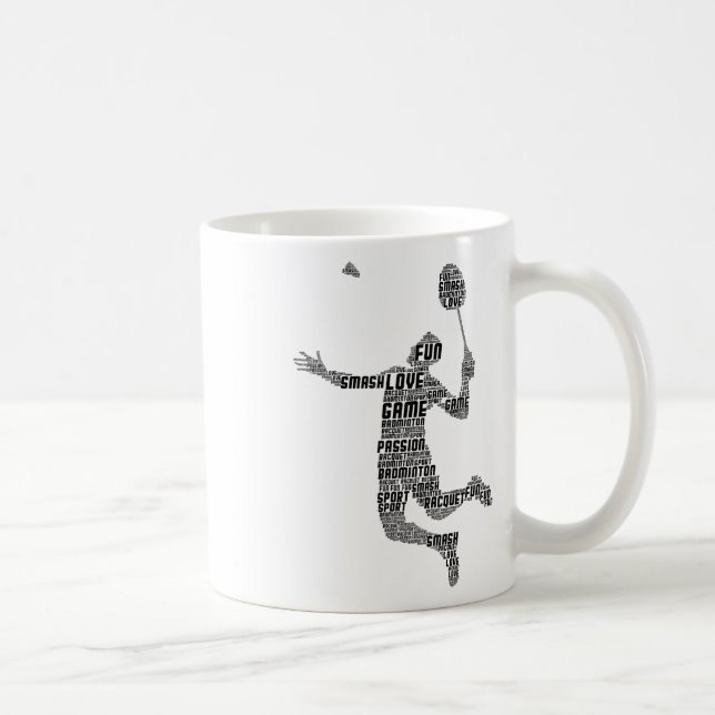 Badmintonspelare Badmintonboll Pojkar Ungdom Män  Kaffemugg (Höger)
